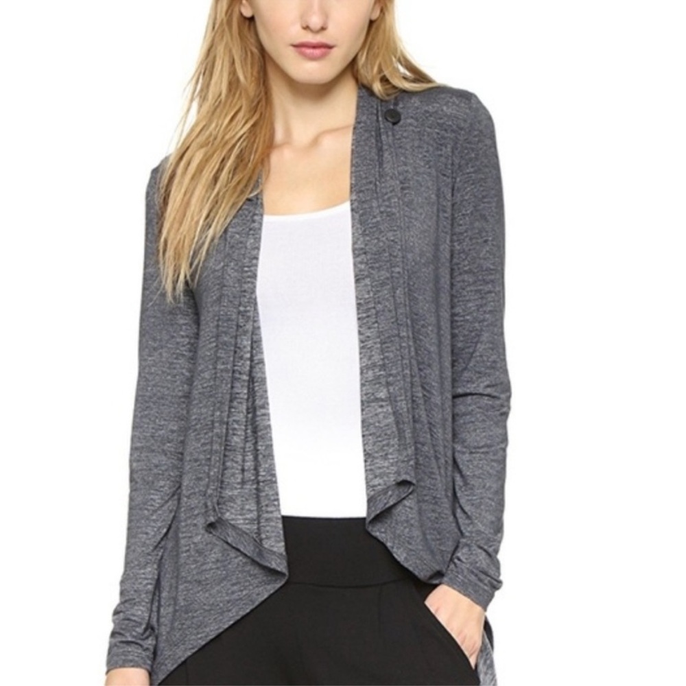 Beyond Yoga Gray Cloud Drape Cardigan Size Large - Picture 2 of 10